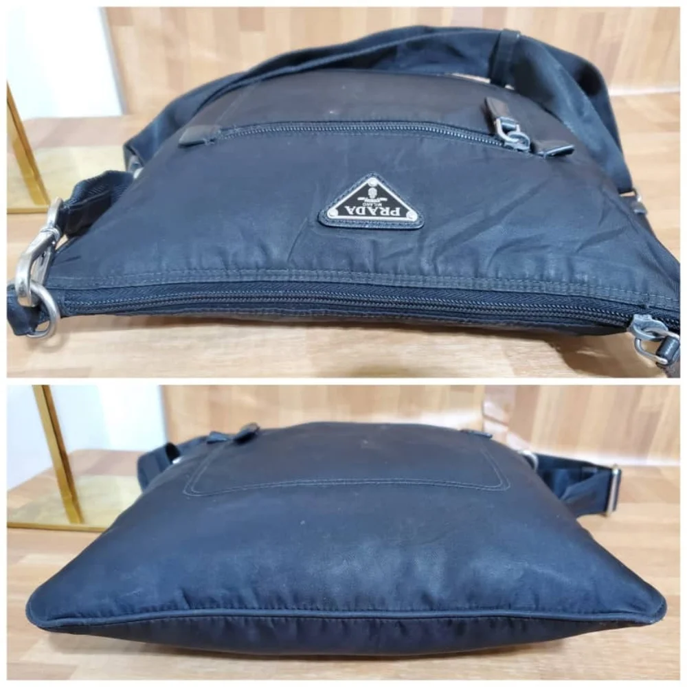 Authentic Prada Black Tessuto Nylon Messenger Crossbody Bag - Picture 12 of 12
